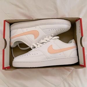 Nike Coral/Pink Court Vision Low Shoes